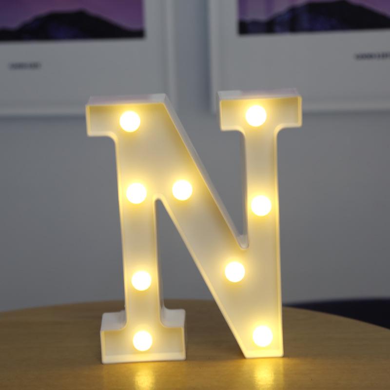 LED буквы питание от батарейки для оформления праздников/вечеринок