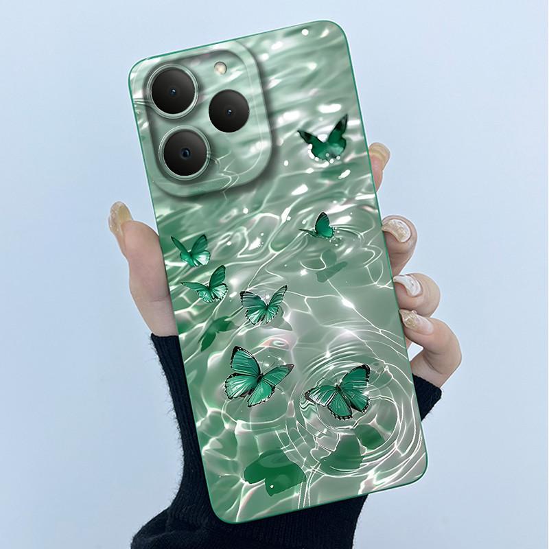 Чехол для телефона Realme 15T 5G 2025 Модный простой силиконовый ультратонкий чехол с рисунком «Масляная живопись: цветы» Ударопрочная задняя крышка