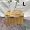 Плетеная корзина из ротанга Имитация Ручная работа Корзина для хранения Универсальный вариант для хранения Решение для хранения в доме Для хранения книг