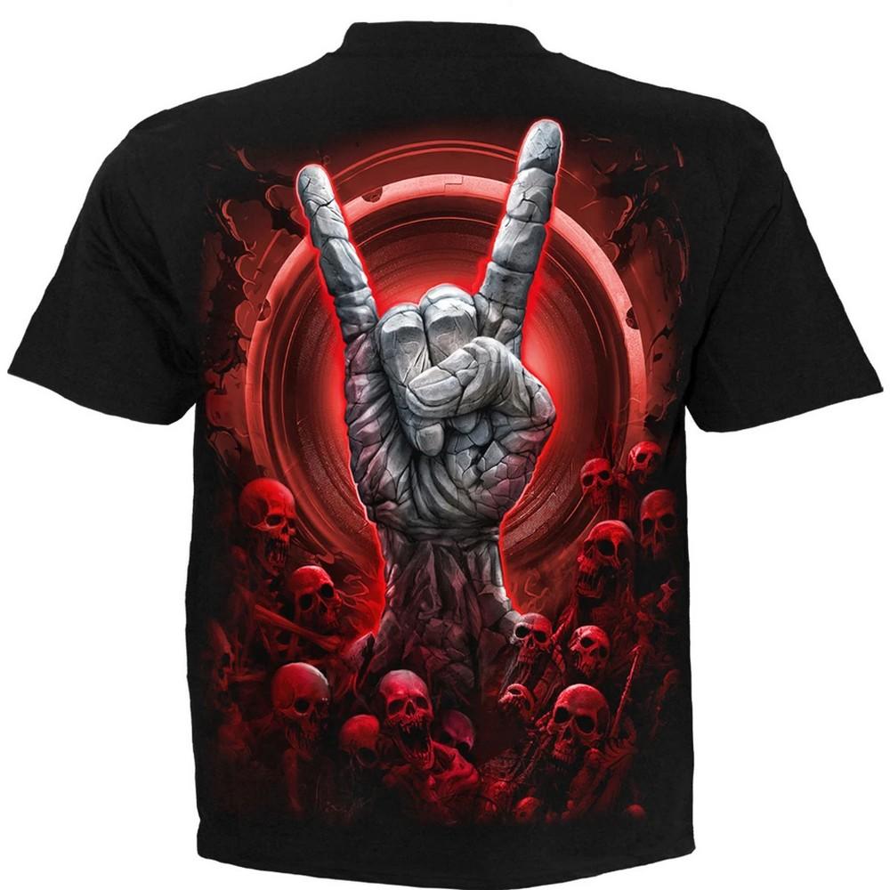 Spiral Direct Unisex Adult Tomb Of Rock Back Print T-Shirt