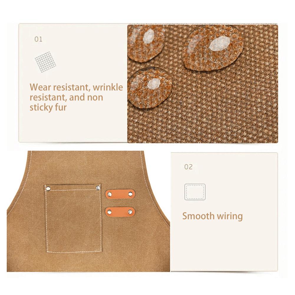 Professional Kitchen Apron,Oil-proof Canvass Aprons with Large Pocket for Men Women,Chef Work Apron for Grill Restaurant Bar