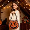 Decorative Pumpkin Candy Carriers Halloween Trick?or?Treat Tote Bag, Ghost Face Handbag, Bags Reusable Goodie Bag for Kids Party Costume Accessory
