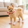 4Pcs Breathable Breathable Pet Boots Golden Mesh Puppy Paw Shoes Mesh Dog Shoes  Indoor Activities