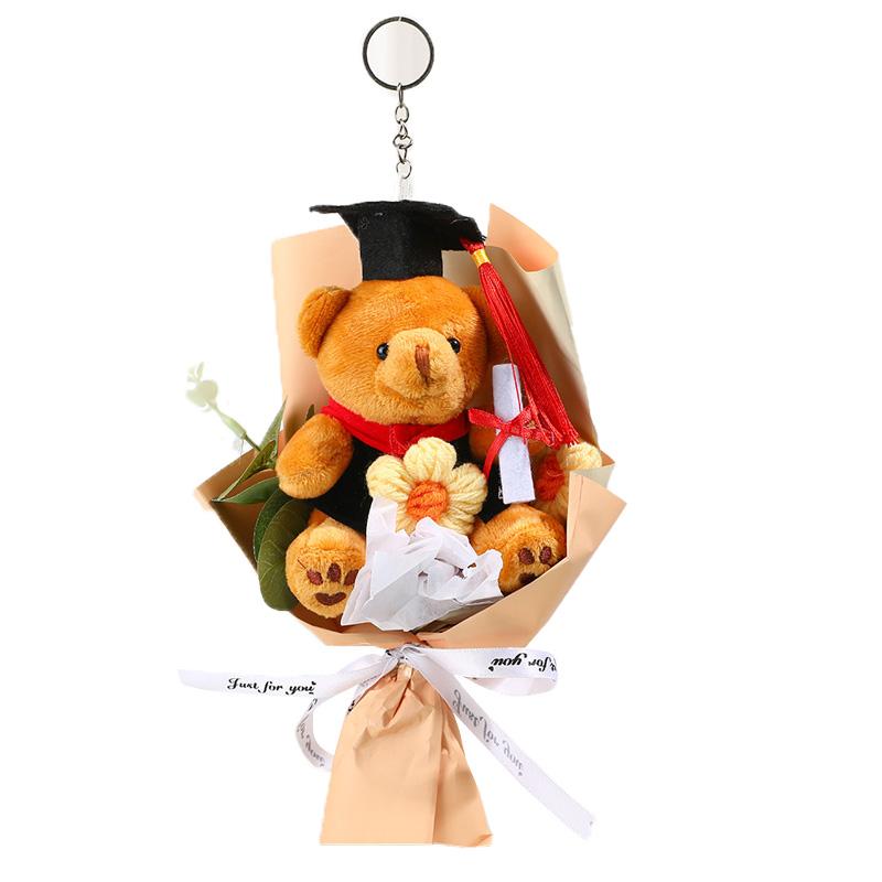 1 шт. Выпускной букет мини-цветок DIY брелок для ключей маленький медведь плюшевая игрушка домашний декор
