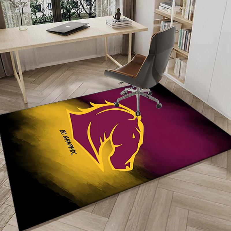 Brisbane Broncos Area Rug Office rug, Chair Rug, Decor Carpet Livingroom bedroom Mat, Large Size Fan gifts Christmas gifts