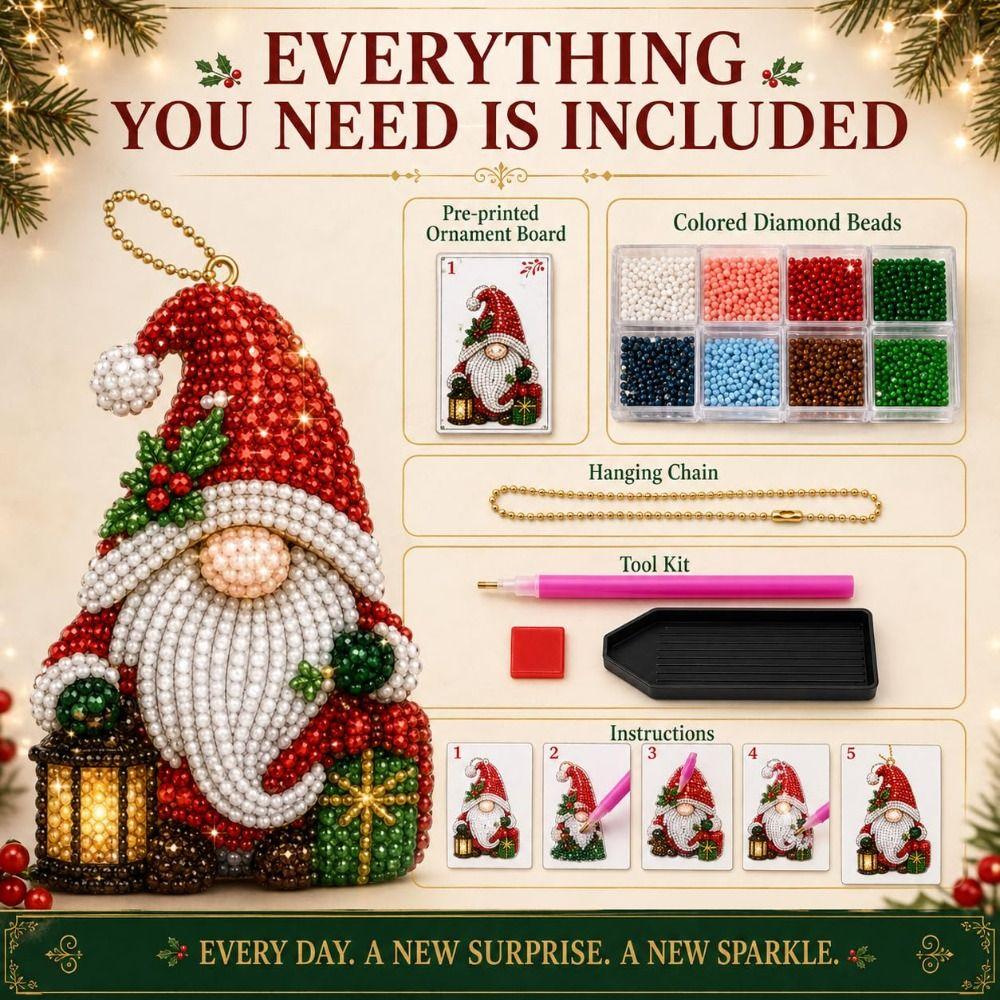 Unique Gnomes Christmas Gnome Advent Calendar Diamond Art 24-Day Countdown Calendar Holiday Crafts