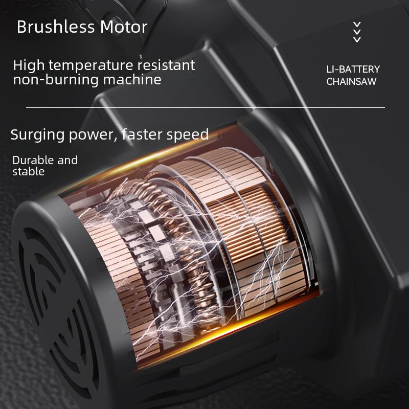 Аккумуляторная мини-электрическая пила для деревообработки — литиевая, для работы одной рукой, беспроводная, для домашнего хозяйства и лесозаготовок на открытом воздухе.