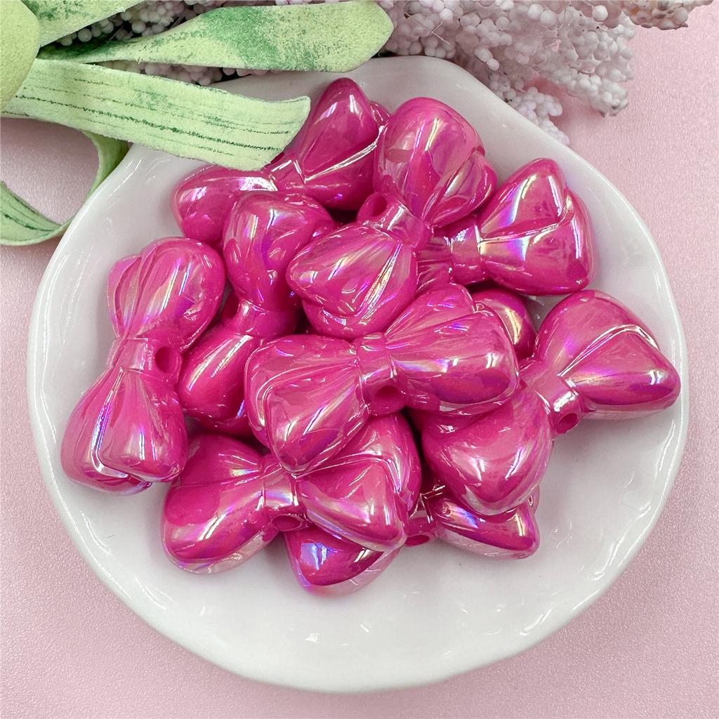 Изготовление брелоков 15,8*28,8 мм 10 шт. Крупные бусины-бантики Акриловое ожерелье Ослепительный модный бисерный материал для браслета бусины