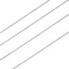 [Sears] Квадратная цепочка с закругленными звеньями, серебро (ср 925), Ширина 1,2 мм, 40 см