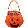 Trick or Treat Pumpkin Candy Bucket Non-woven Halloween Wool Felt Bag Funny   Party