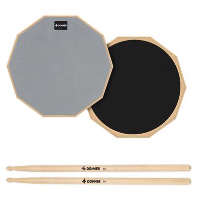 Барабан Donner Practice Drum Резиновый Practice Snare Ударный инструмент с пэдом для палочек, глушителем, пэдом, (8 дюймов)