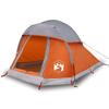 VidaXL Tente de camping à dôme 1 personne gris et orange imperméable, tente, abri de camping, abri de jardin, tente de 94790