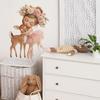 A Cartoon Ballet Girl Hugging A Little Deer Flower Bedroom Home Beautification Sticker
