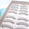10 пар корейских накладных ресниц U-образной формы, натуральные 3D-ресницы, искусственные норковые ресницы, прозрачные стержневые накладные ресницы, натуральные тонкие ресницы