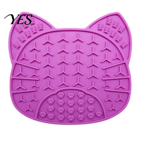 Pet Slow Feeder Bowl Silicone Dog Lick Mat with Suction Cup, Peanut Butter Licking Anti-choke for Dogs Cats, Anti-Slip Pad Soft