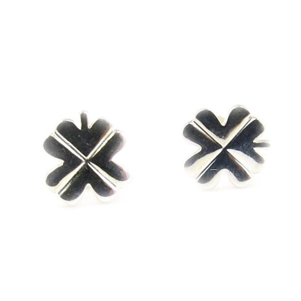 Les Trésors De Lily [E0969] - Серебряные серьги «Клевер», серебро - 8x8 мм