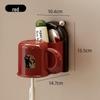 cmaos Suction Cup Wall-Mounted Toothbrush Holder with Mouthwash Cups