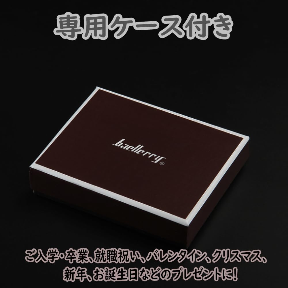 Fashion Luxury Compact Thick Thin Bifold Stylish Easy To Match Large Capacity Leather Card Case Coin Purse Business Present Comes with Exclusive Case