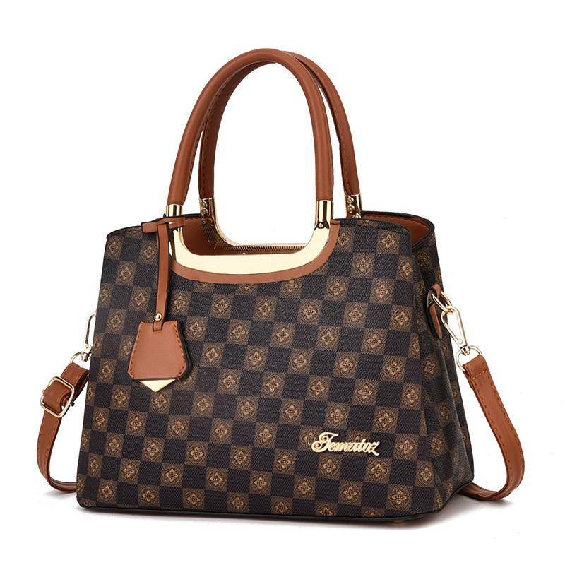 Stylish And Spacious Women's Tote Bag In Coffee And Earthy Yellow For Daily Use