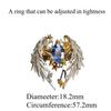 1 шт. Кольцо Living с крыльями ангела, универсальное украшение премиум-класса, унисекс, открытое, регулируемое кольцо