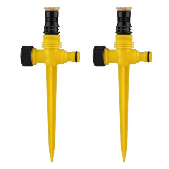 Lawn Sprinkler with Spike Base Ground Insert Water Sprinkler Adjustable Garden Sprinkler for Yard Patio Lawn Grass Irrigation