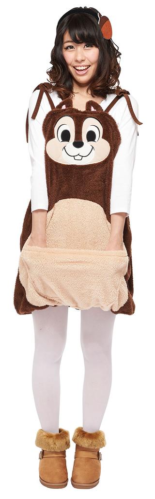 Disney Chip 'n' Dale Chip Overalls Costume, Women's, 74cm Length