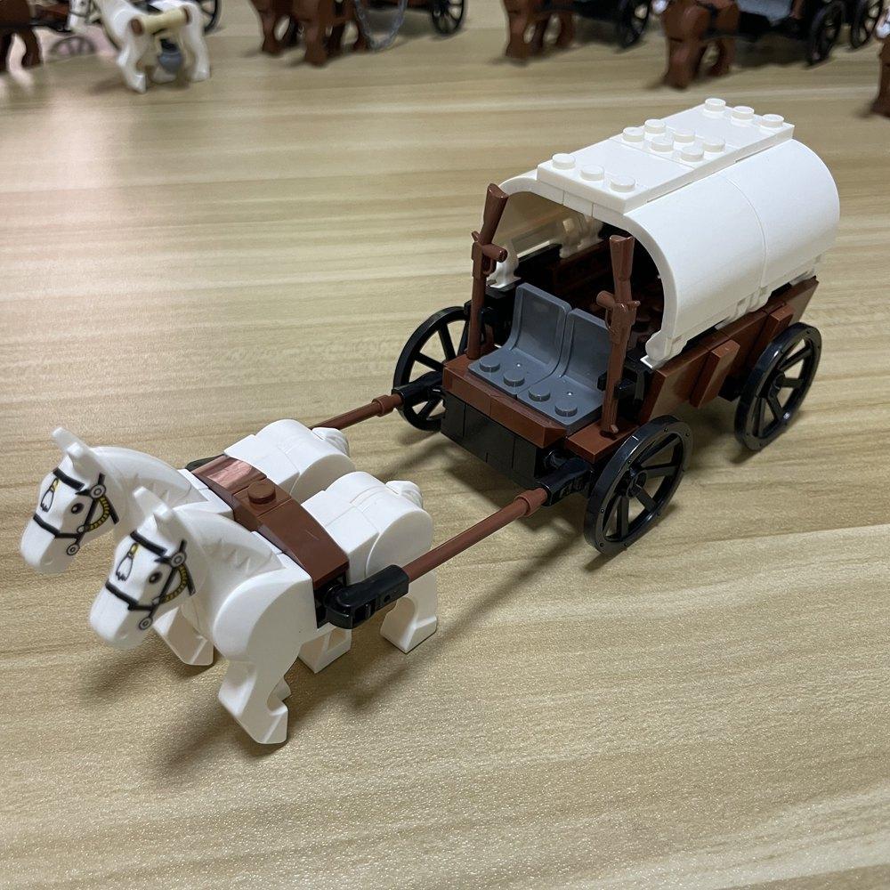 Building Blocks Moc Carriage Medieval Chariot Paddy Wagon Military Weapons Accessories Weapons Assembly Scene Model