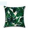 Luxurious 18'' Green Tropical Plant Pillow Case Cotton Sofa Cushion Cover Decorative