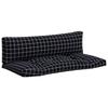 VidaXL Coussins de palette 2 pcs motif à carreaux noir tissu Oxford 360938