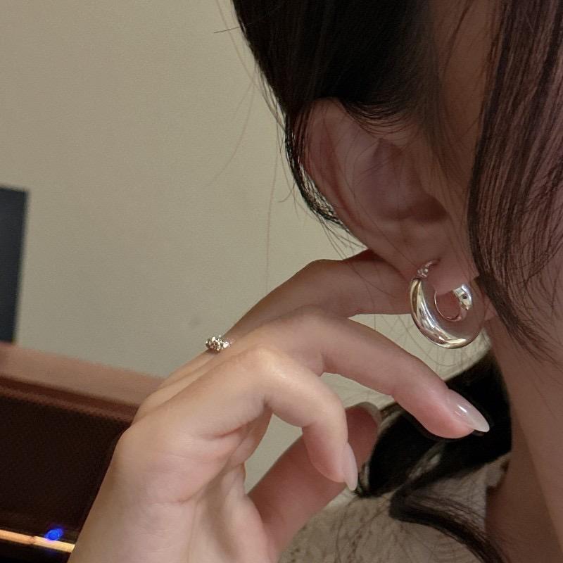 Xiaomi Серьги из стерлингового серебра 925 пробы для женщин Модные простые серьги-кольца Ювелирные изделия Предотвращают аллергию Вечеринка Рождественские аксессуары