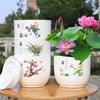 Imitation Pottery White Porcelain PP Resin Indoor Potted Plant Flower Pot Garden Green Plant Planting Pot