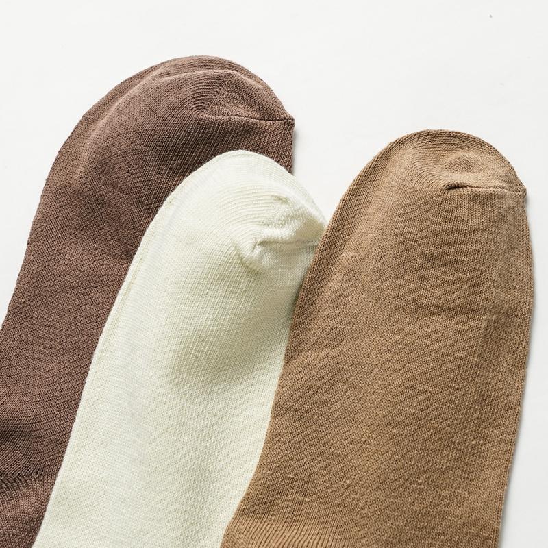 Женские носки средней длины на весну и осень, впитывающие пот и дезодорирующие носки из чистого хлопка, без косточек и с ворсом, препятствующим образованию катышков