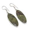 Natural Dragon Blood Gemstone 925 Sterling Silver Jewelry Earring 2.01" N7p76