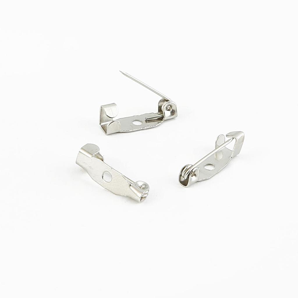 10pcs Stainless Steel Safety Pins DIY Rustproof Buckle Pin Metal Brooch Badge