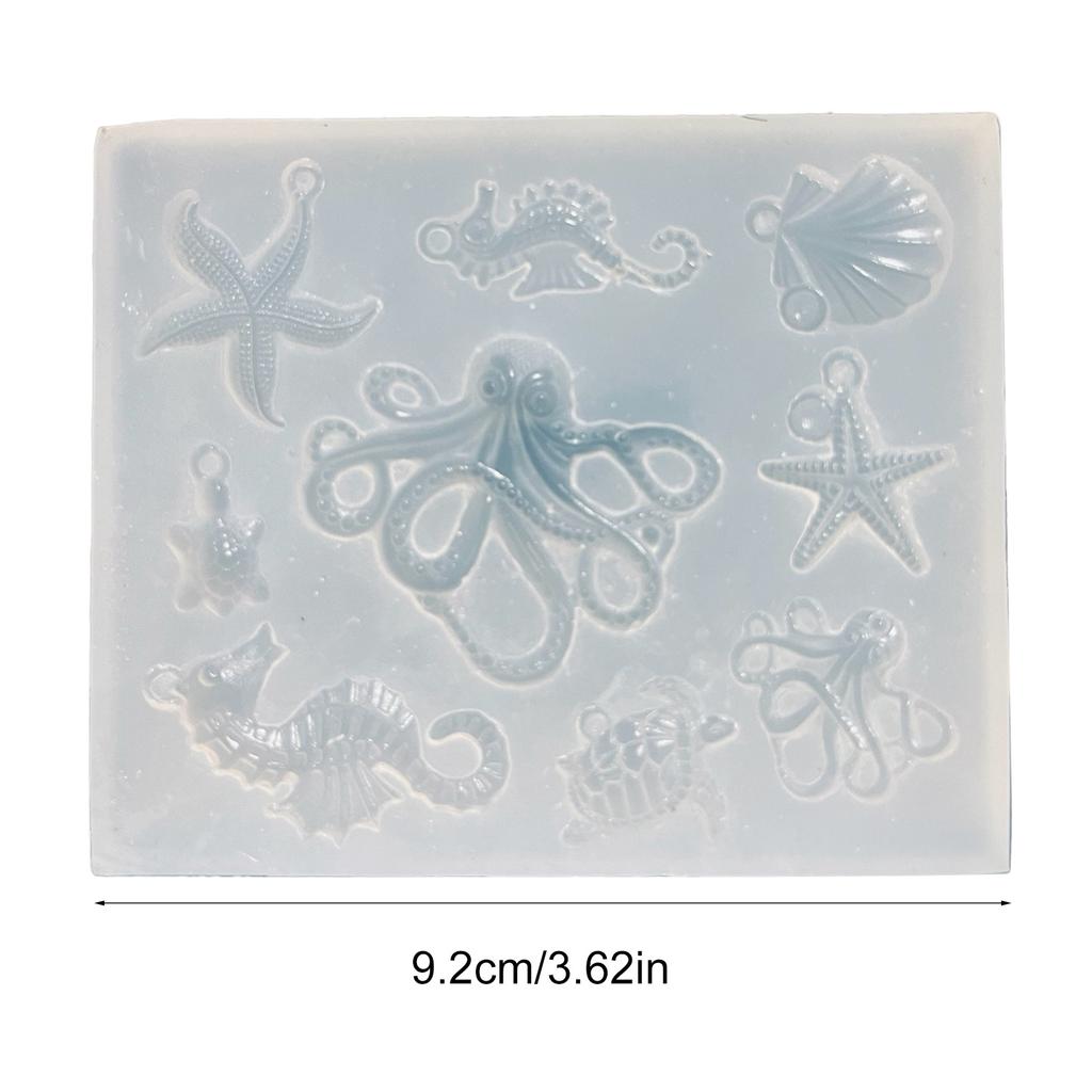 Гибкая форма для подвески, силиконовые формы для рукоделия, форма для брелка серии Ocean, силиконовый подарок для ручного изготовления любовника