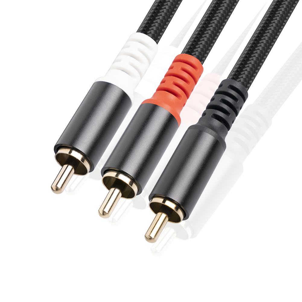 1/2/3/5M RCA на 2 RCA Адаптер Аудио Кабель Гибкий RCA AUX Y-образный Шнур Вспомогательный Аудио Шнур для Домашнего Кинотеатра HDTV Усилителей Динамиков