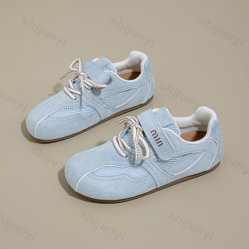 Мода 2025 Весна Новые Женские Модные Ретро Повседневные Низкие Кроссовки Сетчатые Дышащие Мягкая Подошва Удобные Нескользящие На Шнуровке Плоские Кроссовки