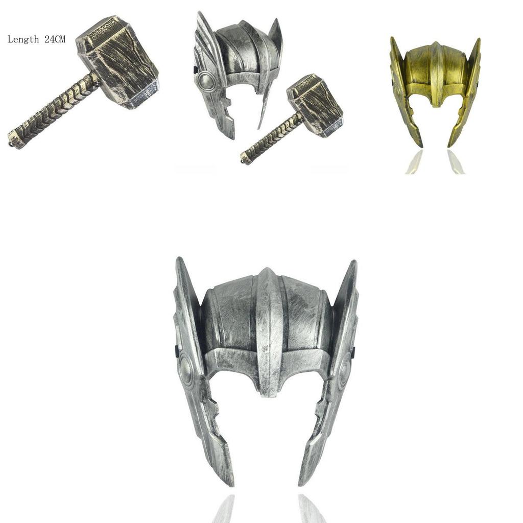 Custome Hammer Thor Helmet Mask Kids Cosplay Toys Action Figure Without Light