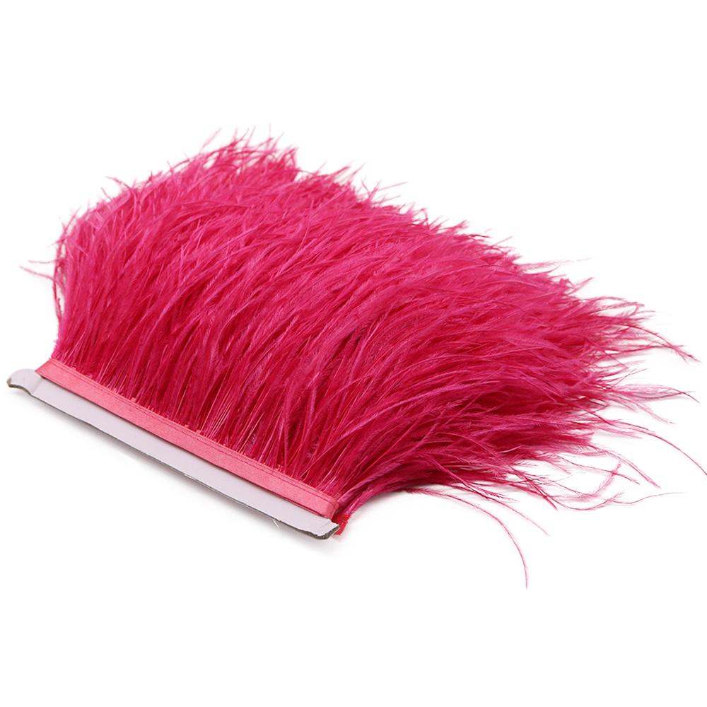 FeatherLight Blue Ostrich Feather Trim Ribbon Real Ostrich Feathers Fringe Trims for Party Clothing Sewing Decoration Plumes Diy Crafts