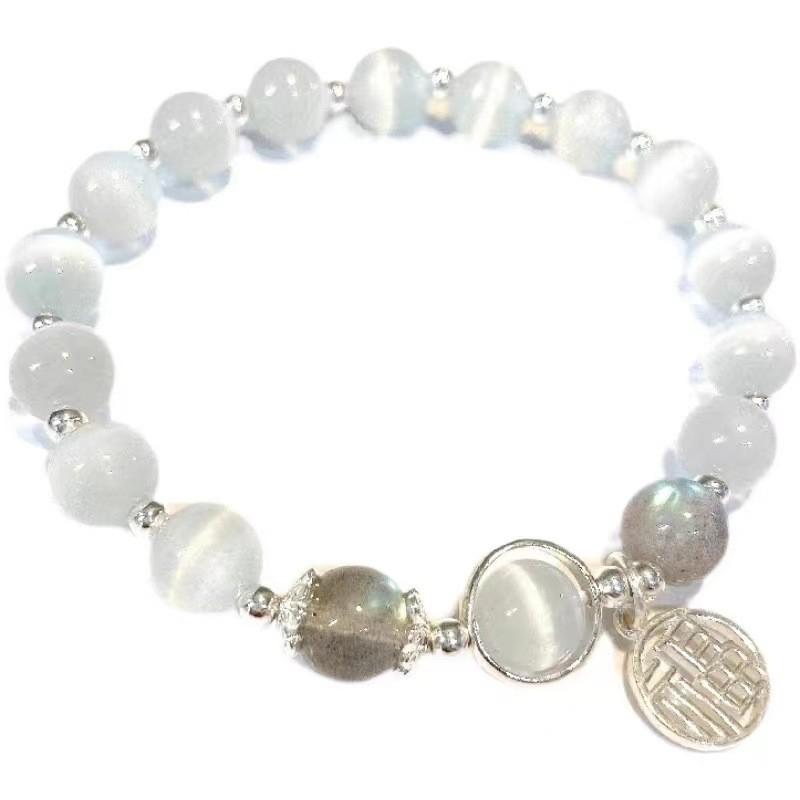 Elegant Cat's Eye Crystal Bracelet For Women Vintage Alloy Design Summer 2024