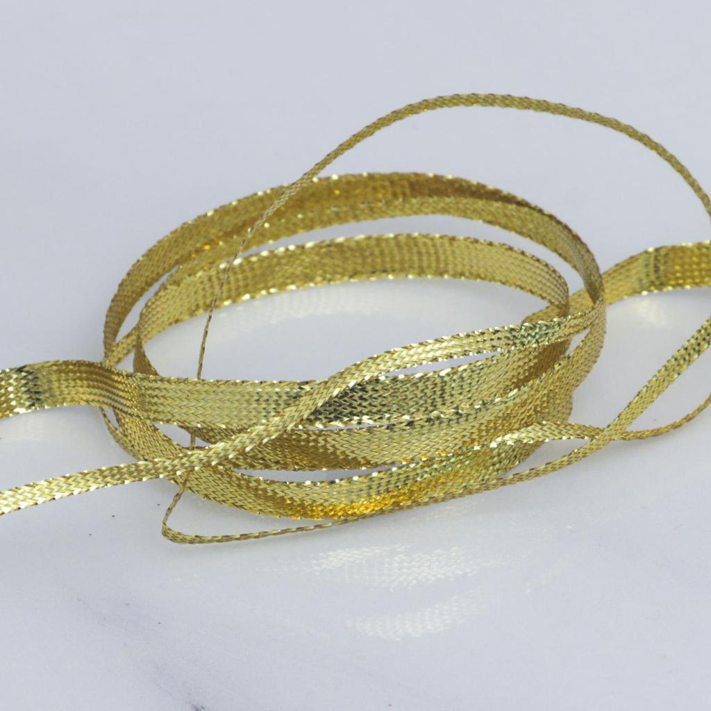 Декоративная романтическая и уютная 0,3-0,5 см золотая и серебряная луковая лента подарочная коробка украшение для торта новогодняя елка бант золотая и серебряная декоративная лента