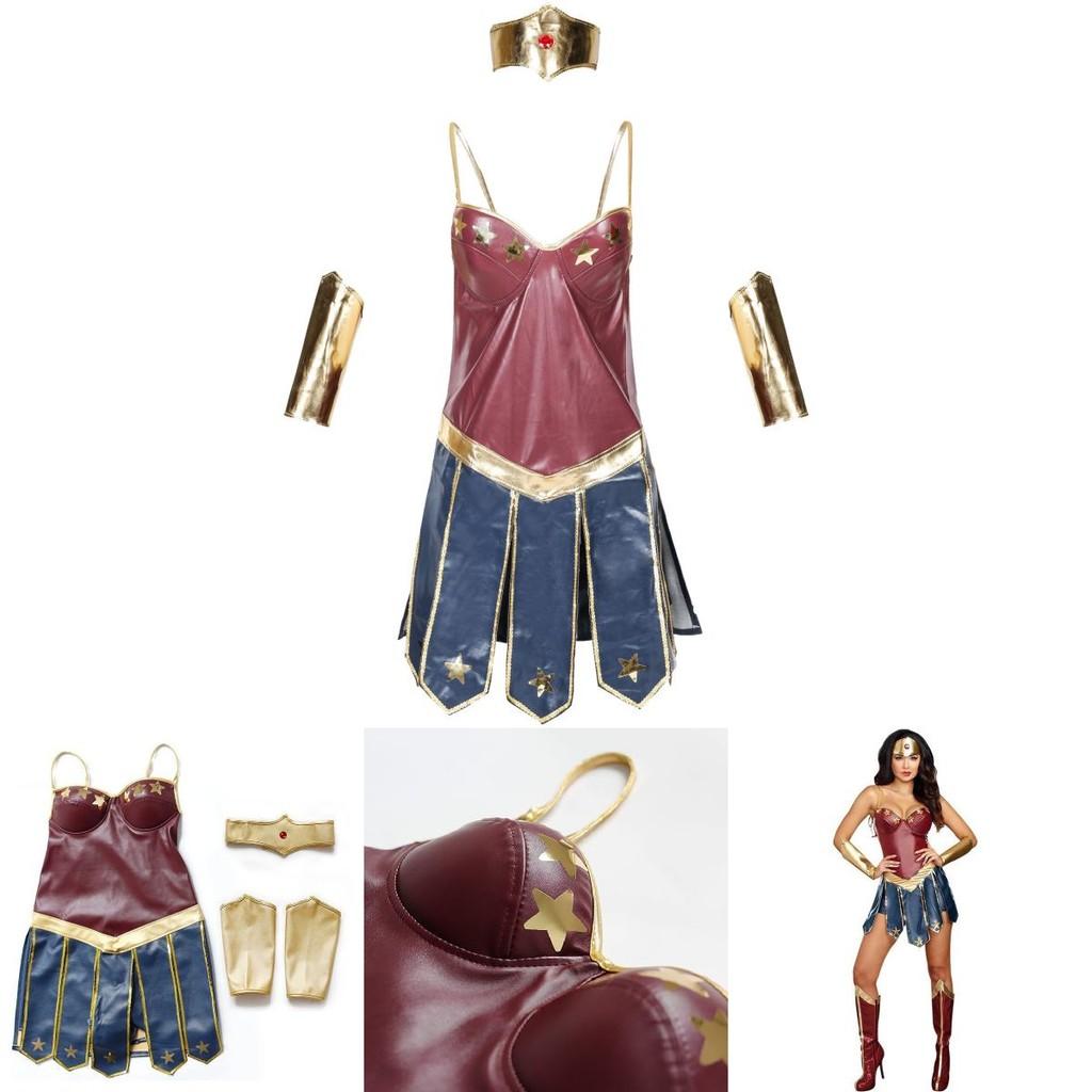 Wonder Woman Themed Cosplay Outfit For With Pu Material For Game And Anime Events