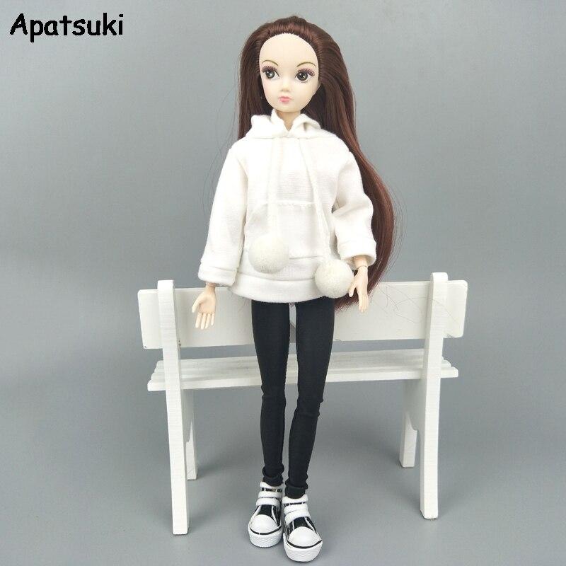 Чисто белое пальто, толстовка для куклы Барби, одежда для куклы Барби, наряды для кукол 1/6, аксессуары для детской коллекции