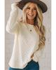Azura Exchange Beige Solid Textured Thumbhole Sleeve Top