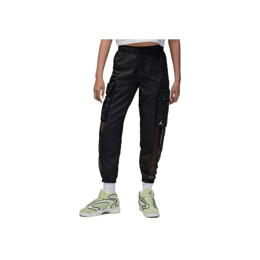Jordan SS22 Повседневные дышащие однотонные зауженные спортивные брюки осенние женские низы черного цвета DO5055-010