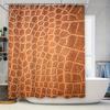 Шторки для душа с крупным принтом Современный декор для ванной комнаты с узором крокодиловой кожи Ржаво-оранжевая шторка для душа для украшения дома (