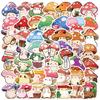 50 Cartoon Colorful Mushroom Graffiti Stickers Guitar Notebook Suitcase DIY Waterproof Stickers