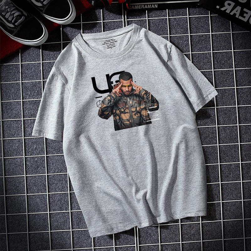 Hip-Hop 8 Colors Men's Short Sleeves T-shirt Pure Cotton Casual Tee Large Size S-6XL