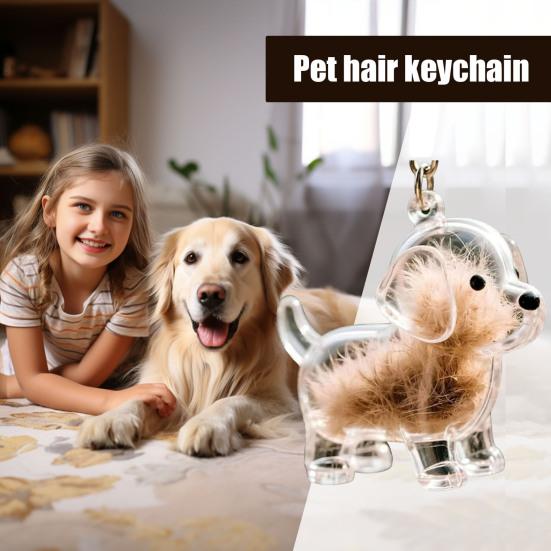 Pet Hair Remover Keychain Hidden Hair Collector Feature Reusable Easy To Clean Cat Dog Hair Collection Keychain