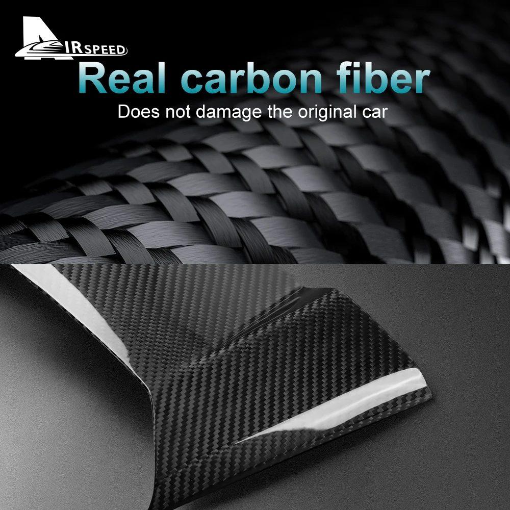 Real Hard Carbon Fiber Sticker For Chevrolet Corvette C8 2020 2021 2022 2023 2024 Car Gear Rear Cover Interior Accessories